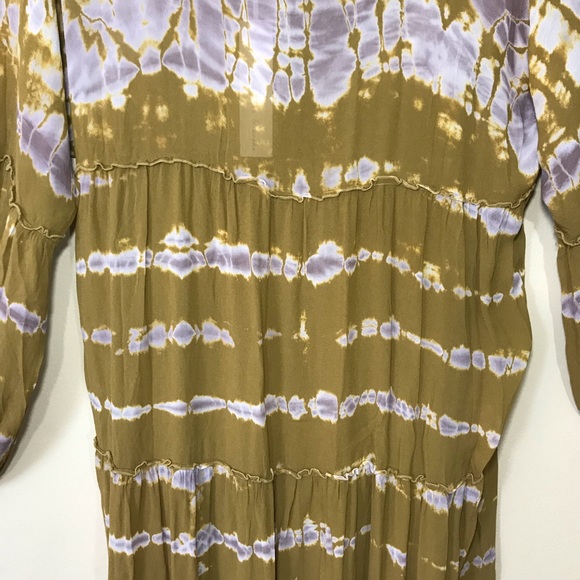 ⚡️SOLD⚡️Young Fabulous & Broke Dress Tie Dye Long Sleeve Long Maxi Tiered NEW - Picture 11 of 16